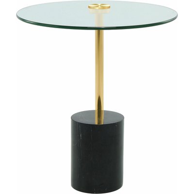 Table d'appoint en marbre, verre, Rosario ARTE ESPINA