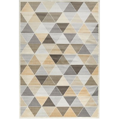 Tapis salon et chambre tissé en laine motif géométrique TRIA UN AMOUR DE TAPIS