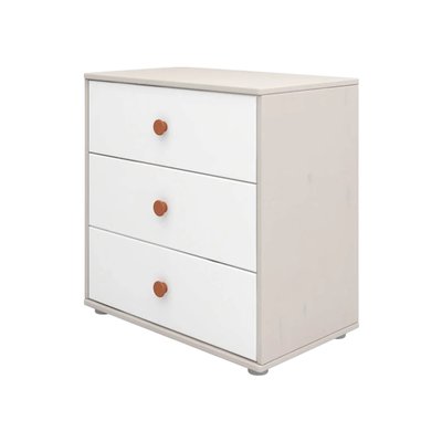 Commode 3 tiroirs pin massif FLEXA