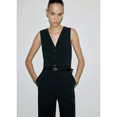 Combinaison rayures tennis ceinture MANGO