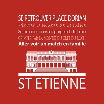 Tableau Sur Toile Saint-étienne ILLUSTRATION CEANOTHE