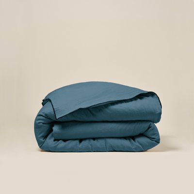 Housse de couette Carlina  en 100% lin légèrement froissé Beige 140x200 cm MADURA