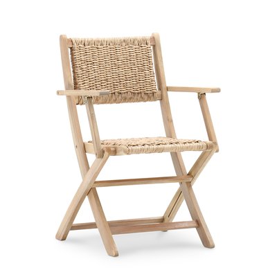 Chaise en bois, rotin, lot de 8, SERENA DEFORA HOME