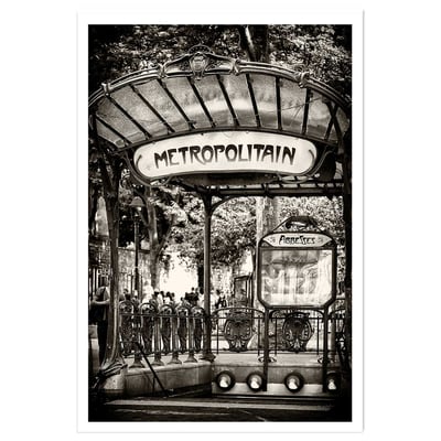 Affiche paris metro abbesses par hugonnard HEXOA