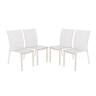 Chaise de jardin empilable aluminium (lot de 4) CLEVELAND SWEEEK
