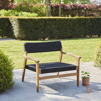 Fauteuil de jardin en teck massif et cordage  ESTHER BERAH GETAH