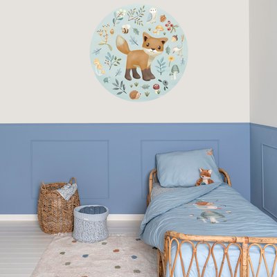 Papier peint rond pour enfant Petit renard LITTLE DUTCH