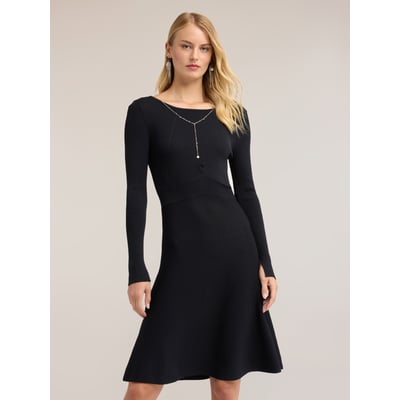 Robe évasée côtelée avec chaînette MOTIVI