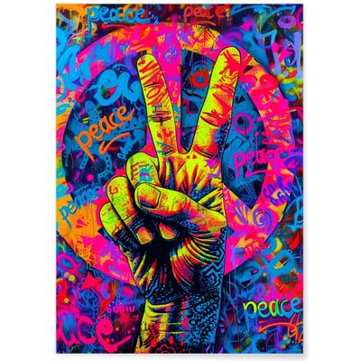 Affiche Peace Pop Art L'AFFICHERIE