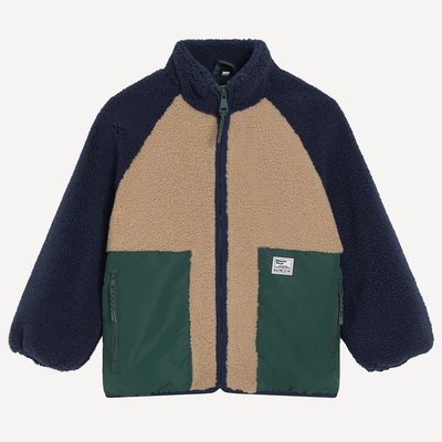 Gilet col montant, zippé, en sherpa, color block LA REDOUTE COLLECTIONS