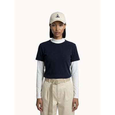 T-shirt crop Essentiel en jersey côtelé Essentiels ton/ton LE COQ SPORTIF