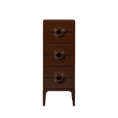 Petit meuble de rangement 6 tiroirs en bois et métal H120cm - Merge WOOOD