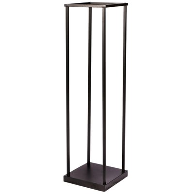 Range bûches pour intérieur en métal noir 31.5x31.5x115cm WADIGA