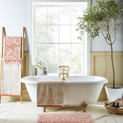 Drap de bain Fleurs de fraisiers et grives WILLIAM MORRIS AT HOME