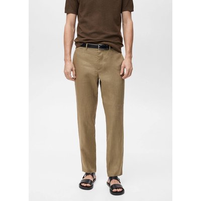 Pantalon 100 % lin slim fit MANGO MAN