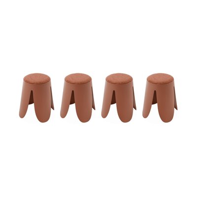 Tabouret empilable bouclette texturée (lot de 4) NIKI SWEEEK