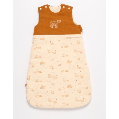 Gigoteuse bébé hiver broderie ours en double gaze de coton SAUTHON