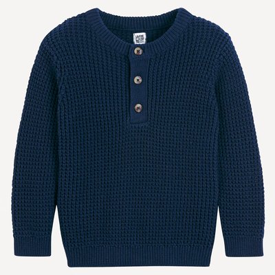 Pull col tunisien en fine maille fantaisie LA REDOUTE COLLECTIONS