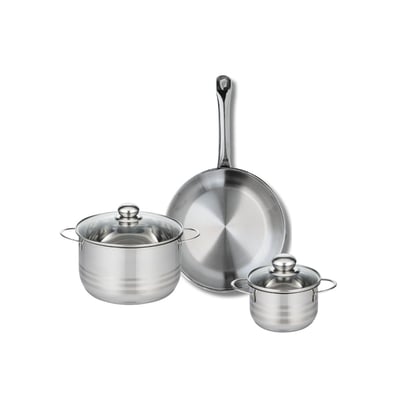 Batterie 1 poêle 28cm + 2 faitouts 14/20cm PROFI BRILLANT ELO