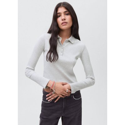 T-shirt polo maille côtelée MANGO TEEN