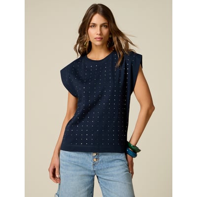 T-shirt avec cristaux OLTRE