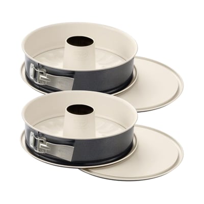 Lot de 2 moules à gâteaux 28/28 cm en acier BACK-TREND DR OETKER