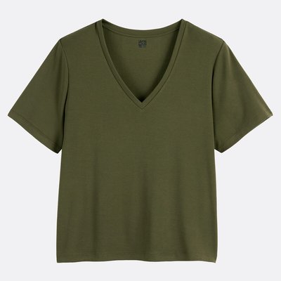 T-shirt scollo a v maniche corte LA REDOUTE COLLECTIONS