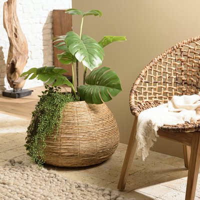 Cache pot en chanvre tressé naturel 60 cm SWING PIER IMPORT
