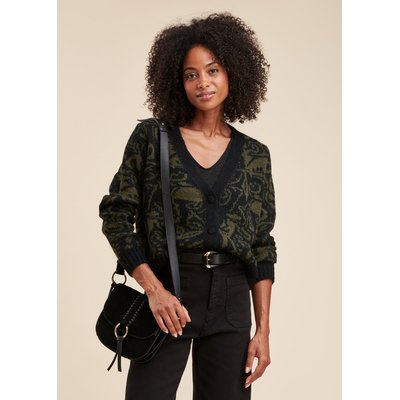 Gilet jacquard géométrique LA FEE MARABOUTEE