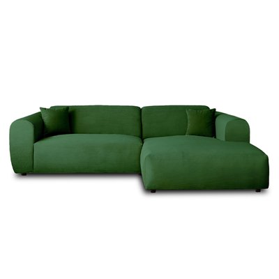 Canapé d'Angle droit en Velours côtelé 4 places - AUMANCE LISA DESIGN