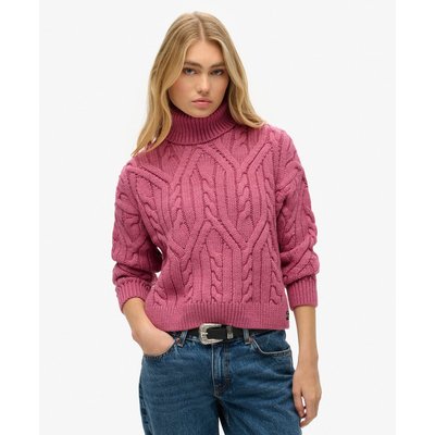 Pull polo en maille torsadée SUPERDRY