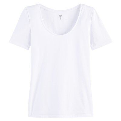 T-shirt de gola redonda e mangas curtas LA REDOUTE COLLECTIONS