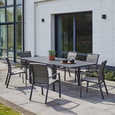 Salon de jardin en aluminium extensible 6/10 places  MODULO BERAH GETAH