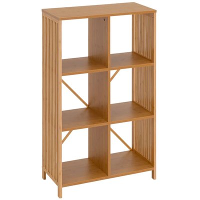 Étagère bambou 6 casiers 63x30x103cm WADIGA