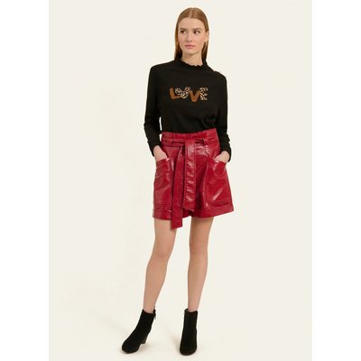 Short vinyle ceinturé JUNO NAF NAF