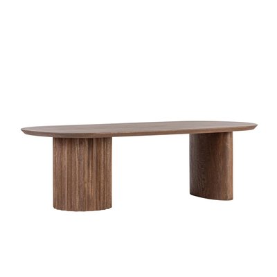 Table basse ovale en manguier contemporaine L130 - AGRA HELLIN, DEPUIS 1862