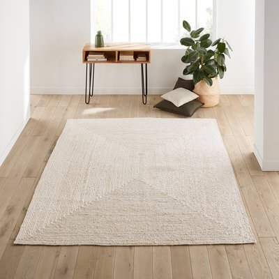 Tapis rectangulaire jute blanchi, Aftas LA REDOUTE INTERIEURS