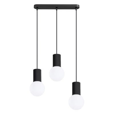 Suspension Aluminium Noir G9 3 Halo EDEN