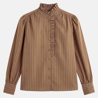 Camicia a righe, collo vittoriano, Signature CHARLÈNE LA REDOUTE COLLECTIONS