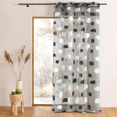 Voilage en organza jacquard et briques colorées HOME MAISON