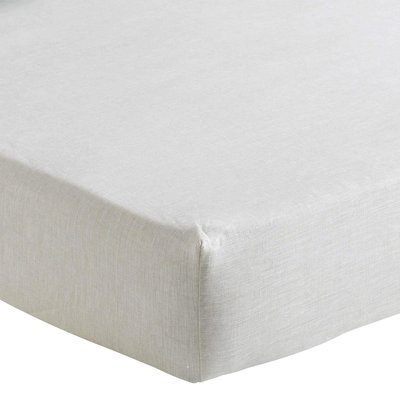Drap housse uni en pur lin, Made in France, MAINE ALEXANDRE TURPAULT