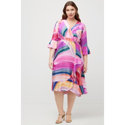 Robe midi, arc-en-ciel, volants ULLA POPKEN