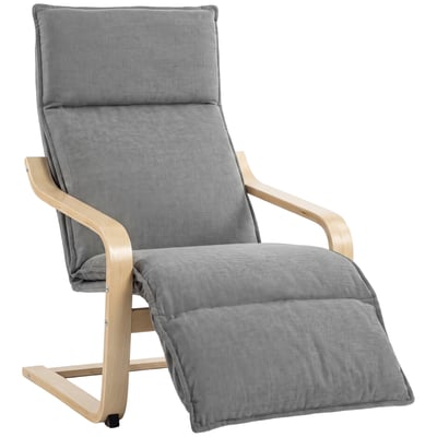 Accent Chair Lin (100% polyester) Gris HOMCOM
