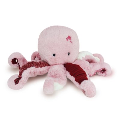 Peluche pieuvre rose des trésors marins 30 cm HISTOIRE D'OURS