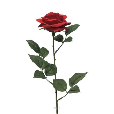 Rose factice Paris H64cm belle tête D9cm ARTIFICIELLES