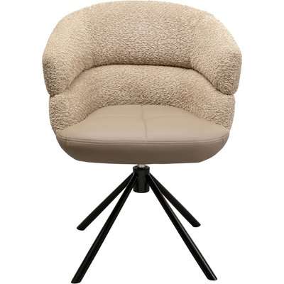 Chaise avec accoudoirs pivotante Tasty taupe KARE DESIGN