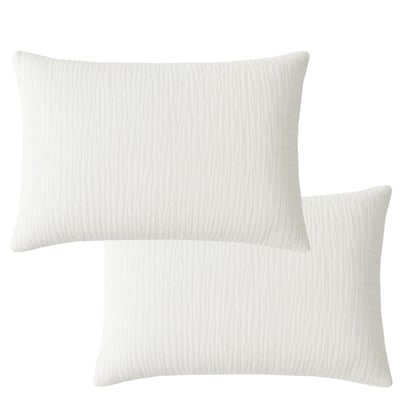 Lot 2 taies d'oreiller Gaze de Coton EDEN