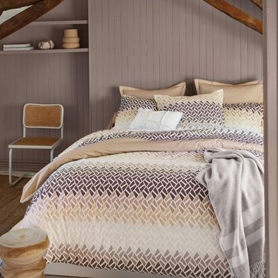 Housse De Couette en Coton  NUANCES BLANC DES VOSGES