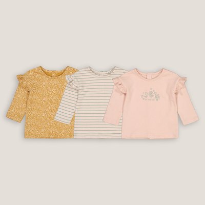Lot de 3 T-shirts en coton fantaisie LA REDOUTE COLLECTIONS