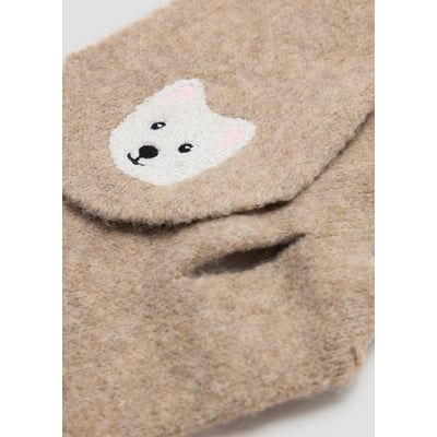 Écharpe en maille motif petit chien MANGO BABY